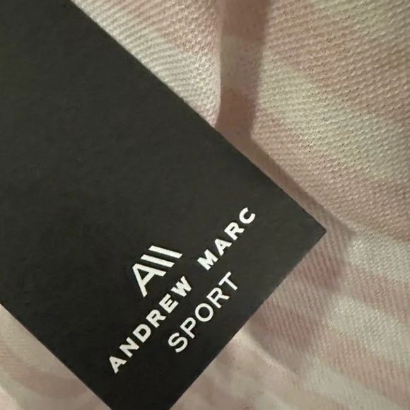 Andrew Marc Light Pink Striped Hoodie - Picture 3 of 5